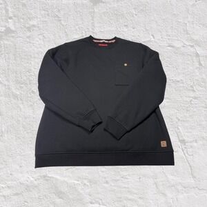 Coleman Crew Neck Mens L Black Fleece Lined Sweatshirt Pullover Outdoor Gorpcore